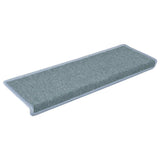 Vidaxl trapmatten 15 st 65x21x4 cm zeeblauw rechthoekige rand