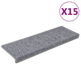 Vidaxl trapmatten 15 st 65x21x4 cm wit en grijs