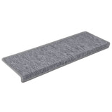 Vidaxl trapmatten 15 st 65x21x4 cm lichtgrijs met rechthoekige rand