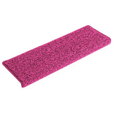 Vidaxl trapmatten 15 st 65x21x4 cm roze rechthoekige rand