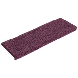 Vidaxl trapmatten 15 st 65x21x4 cm donkerpaars rechthoekige rand