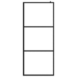 Vidaxl inloopdouchewand transparant 90x195 cm esg-glas zwart