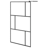 VidaXL Inloopdouchewand 115x195 cm gehard glas zwart