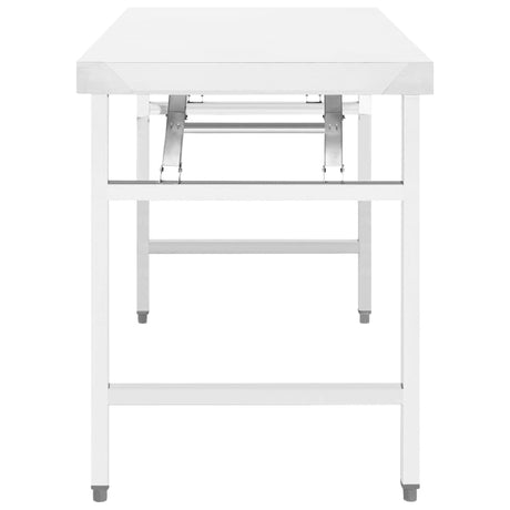 Vidaxl keukenwerktafel inklapbaar 85x60x80 cm roestvrij staal