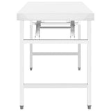 Vidaxl keukenwerktafel inklapbaar 100x60x80 cm roestvrij staal