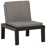 Vidaxl loungestoelen 2 st met kussens kunststof grijs