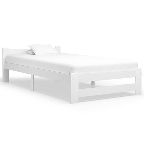Vidaxl bedframe massief grenenhout wit 100x200 cm