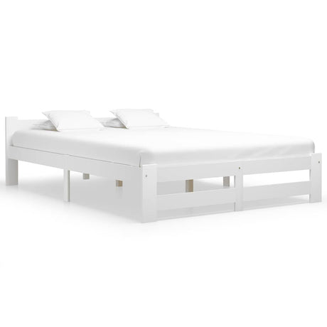 Vidaxl bedframe massief grenenhout wit 160x200 cm