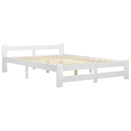 Vidaxl bedframe massief grenenhout wit 160x200 cm
