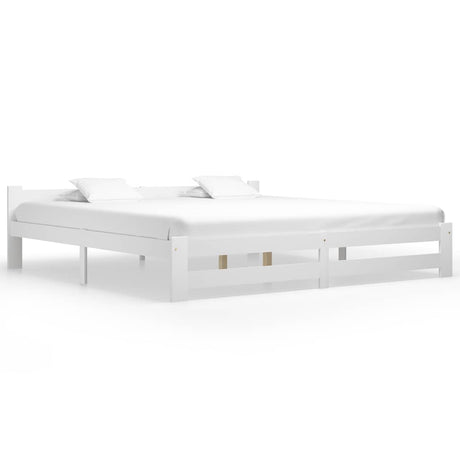 Vidaxl bedframe massief grenenhout wit 200x200 cm
