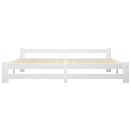 Vidaxl bedframe massief grenenhout wit 200x200 cm