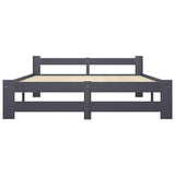 Vidaxl bedframe massief grenenhout donkergrijs 120x200 cm