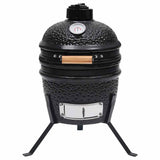 Vidaxl kamado barbecue 2-in-1 56 cm keramiek zwart