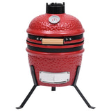 VidaXL Kamado barbecue 2-in-1 56 cm keramiek rood