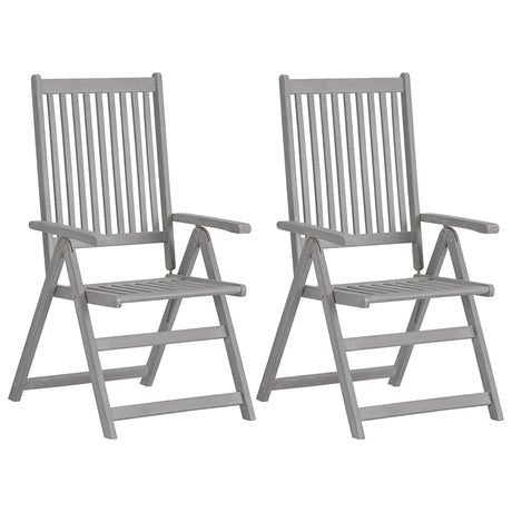 Vidaxl tuinstoelen 4 st verstelbaar met kussens massief acaciahout