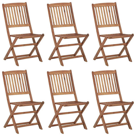 Vidaxl tuinstoelen 6 st inklapbaar met kussens massief acaciahout