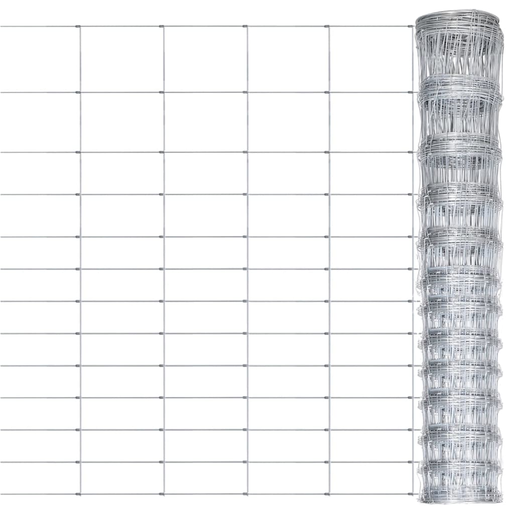 Vidaxl hek 50x1,5 m gegalvaniseerd staal zilverkleurig