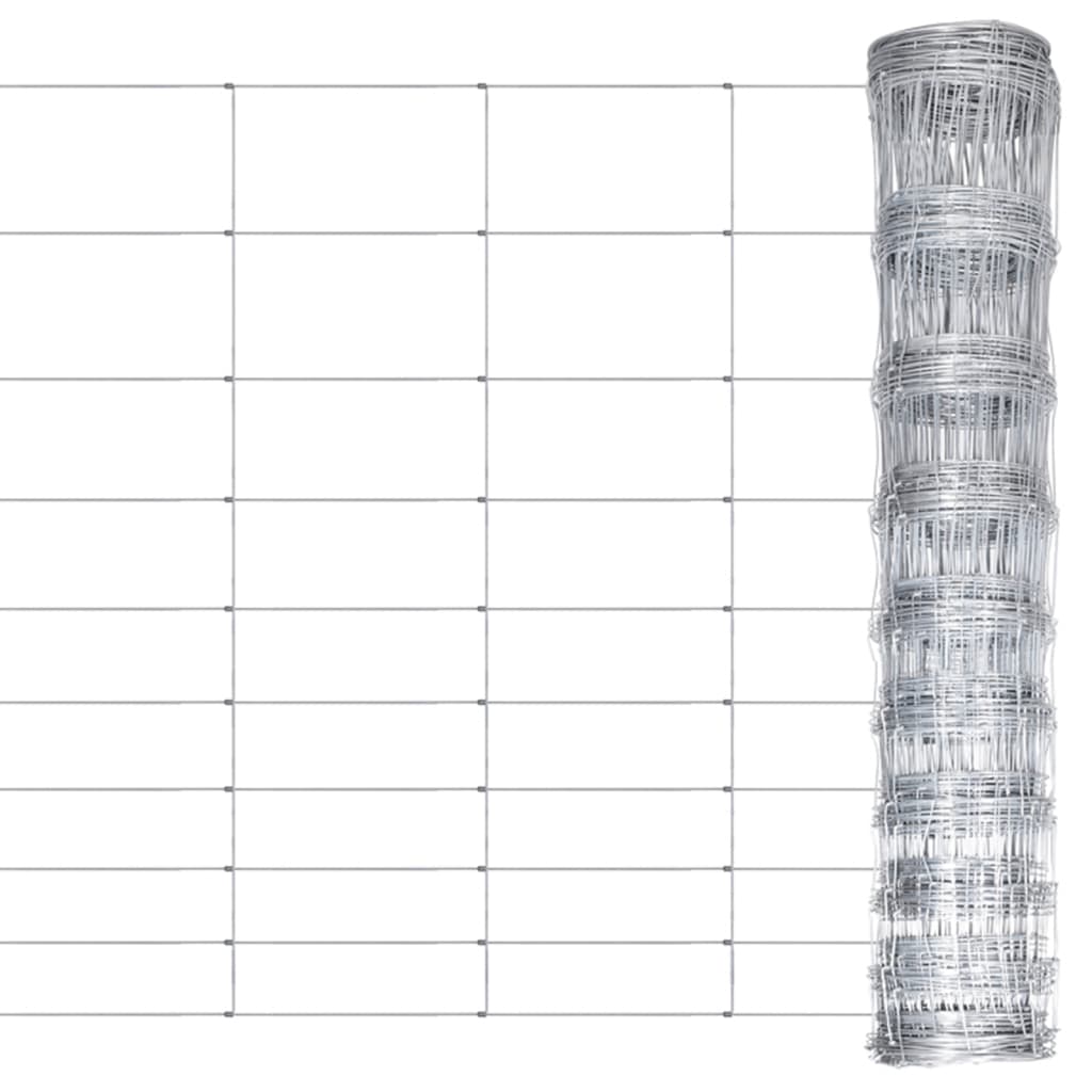 Vidaxl hek 50x1,2 m gegalvaniseerd staal zilverkleurig