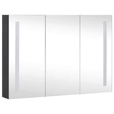 Vidaxl badkamerkast met spiegel en led 89x14x62 cm