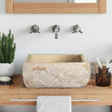 Vidaxl gootsteen 30x30x13 cm marmer crèmekleurig