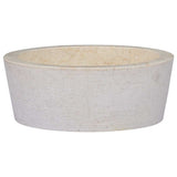 Vidaxl gootsteen ø40x15 cm marmer crèmekleurig