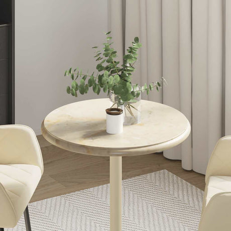 Vidaxl tafelblad ø50x2,5 cm marmer crèmekleurig