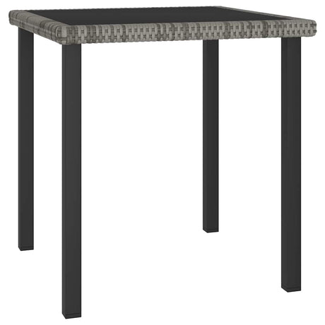 Vidaxl 3-delige tuinset poly rattan grijs
