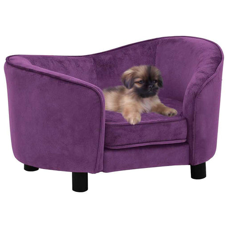 Vidaxl hondenbank 69x49x40 cm pluche bordeauxrood