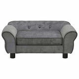 Vidaxl hondenbank 72x45x30 cm pluche donkergrijs