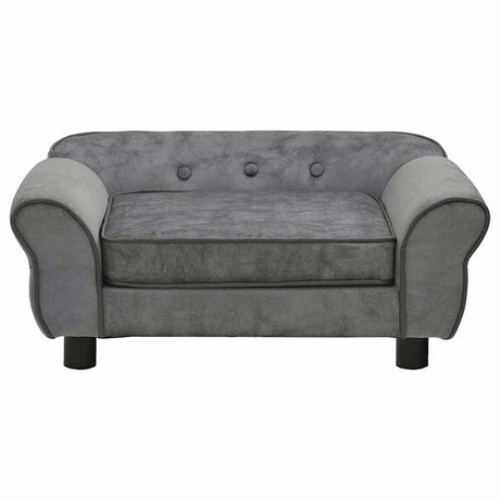 Vidaxl hondenbank 72x45x30 cm pluche donkergrijs