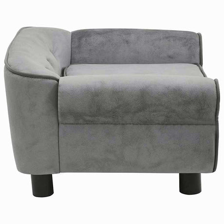 Vidaxl hondenbank 72x45x30 cm pluche donkergrijs