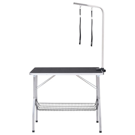 Vidaxl hondentrimtafel verstelbaar met 2 lussen en opbergschap
