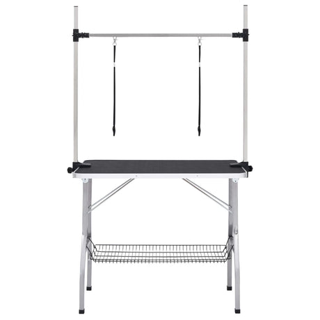 Vidaxl hondentrimtafel verstelbaar met 2 lussen en opbergschap