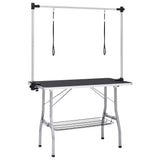 Vidaxl hondentrimtafel verstelbaar met 2 lussen en opbergschap