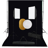 Vidaxl fotostudioset met softboxlampen, achtergrond en reflector