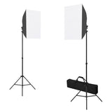 VidaXL Fotostudioset met softboxlampen, achtergrond en reflector