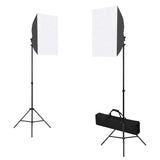 VidaXL Fotostudioset met softboxlampen, achtergrond en reflector