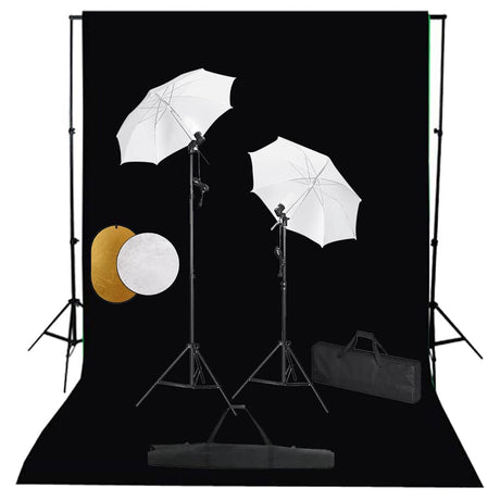 Vidaxl fotostudioset met lampen, paraplu's, achtergrond en reflector