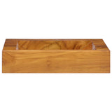 Vidaxl wastafel 50x35x10 cm massief teakhout