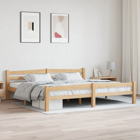 Vidaxl bedframe massief grenenhout 200x200 cm
