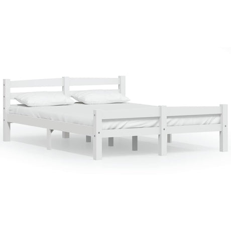 Vidaxl bedframe massief grenenhout wit 120x200 cm