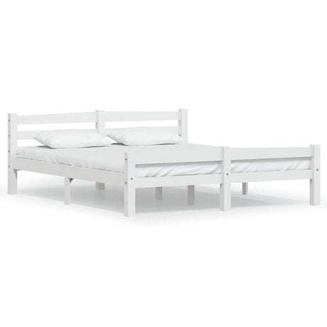 Vidaxl bedframe massief grenenhout wit 160x200 cm