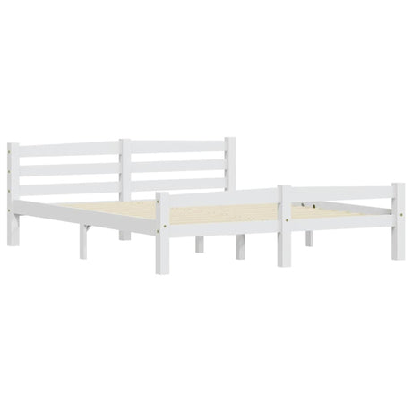 Vidaxl bedframe massief grenenhout wit 160x200 cm