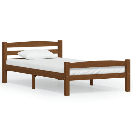 Vidaxl bedframe massief grenenhout honingbruin 90x200 cm