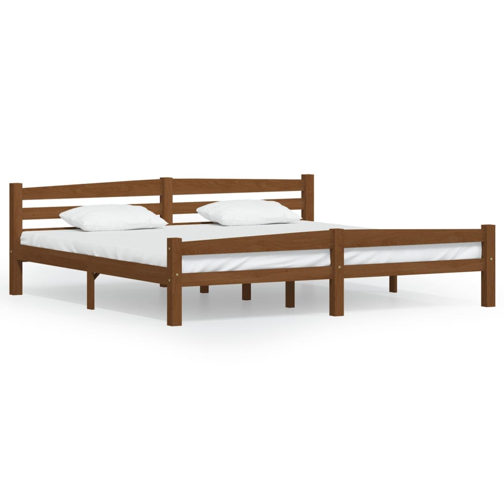 Vidaxl bedframe massief grenenhout honingbruin 200x200 cm