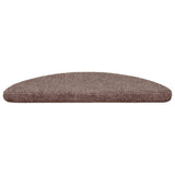 Vidaxl trapmatten zelfklevend 5 stuks 56x17x3 cm lichtbruin halfrond