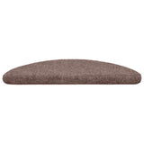 Vidaxl trapmatten zelfklevend 10 stuks 56x17x3 cm lichtbruin halfrond