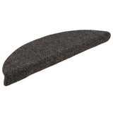Vidaxl trapmatten zelfklevend 5 stuks 56x17x3 cm antraciet halfrond