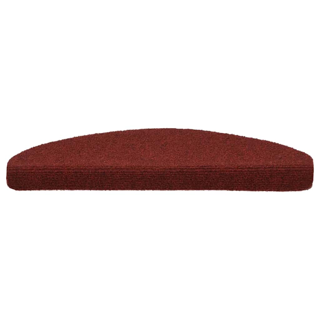 Vidaxl trapmatten zelfklevend 10 st 65x21x4 cm bordeaux rood halfrond groot
