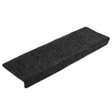 Vidaxl trapmatten zelfklevend 10 stuks 65x21x4 cm zwart rechthoekige rand
